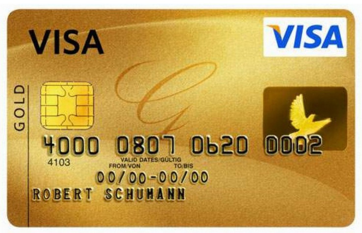 Thẻ Visa mẫu